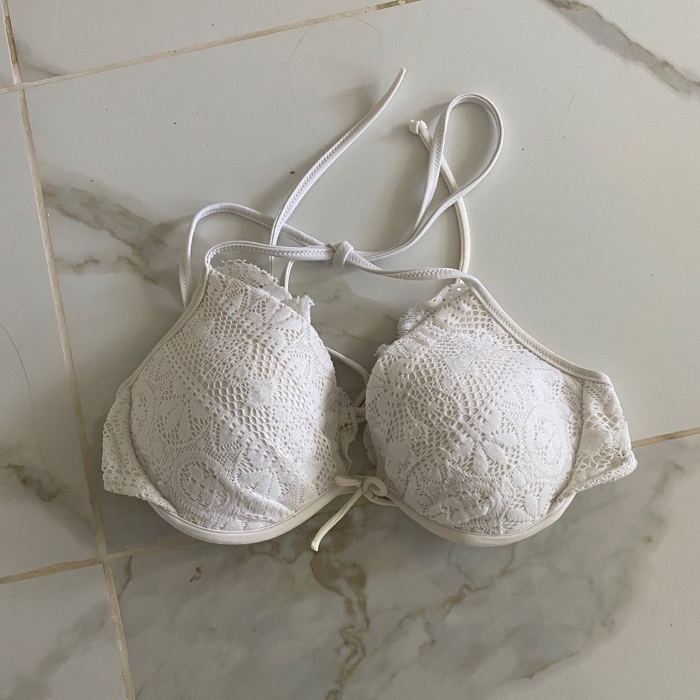 White Victoria secret Bikini Top 34C